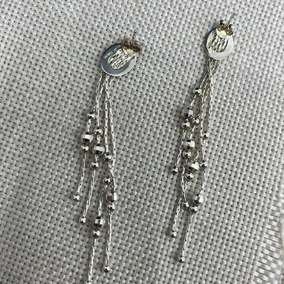 ATI Thailand Vintage 925 Sterling Silver Beaded Feather Tassel Earrings - Picture 6 of 9